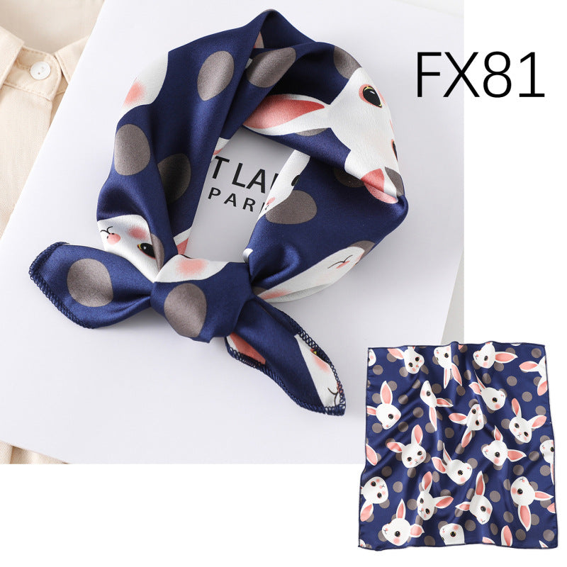 Small Square Scarf Women's Silk Scarf Decorative Scarf