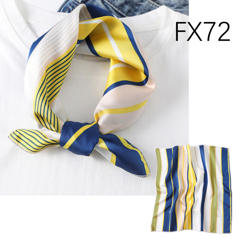 Small Square Scarf Women's Silk Scarf Decorative Scarf