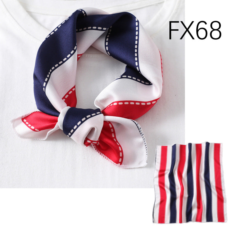 Small Square Scarf Women's Silk Scarf Decorative Scarf