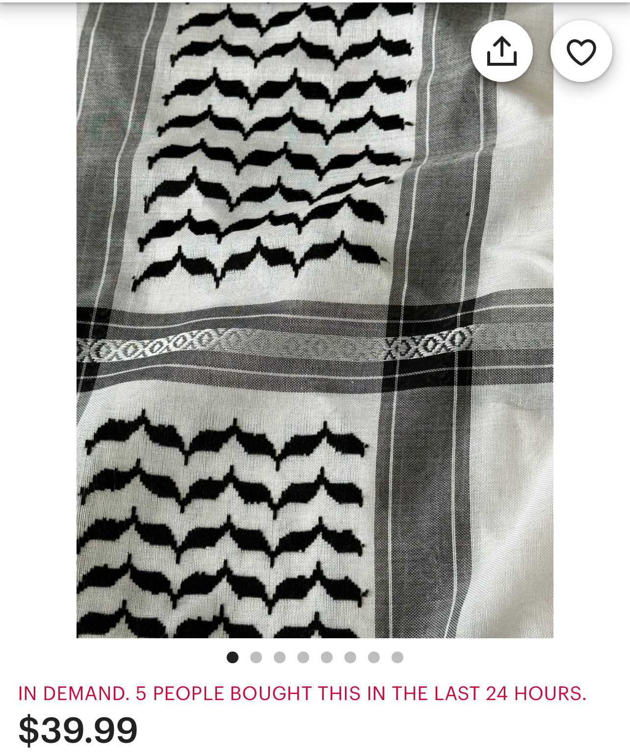 PALESTINIAN AUTHENTIC KEFFIYEH!!