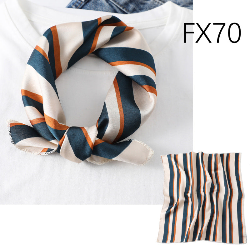 Small Square Scarf Women's Silk Scarf Decorative Scarf