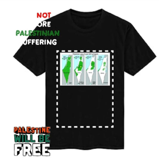 T shirt PALESTINIAN STOLEN LAND MAP