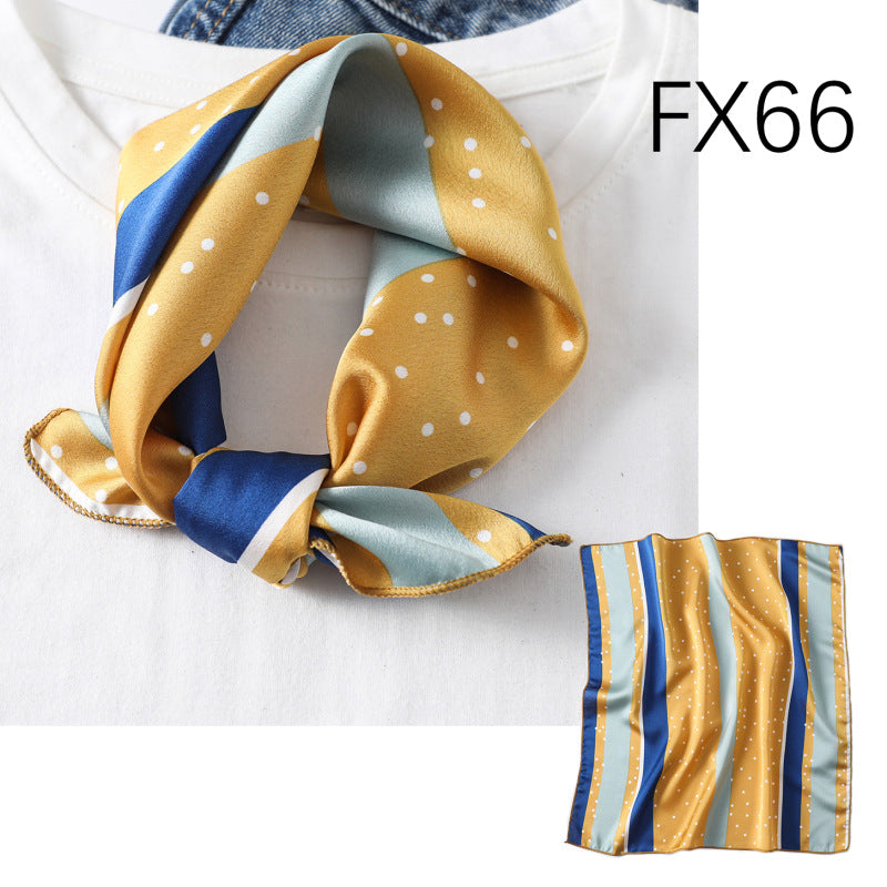 Small Square Scarf Women's Silk Scarf Decorative Scarf