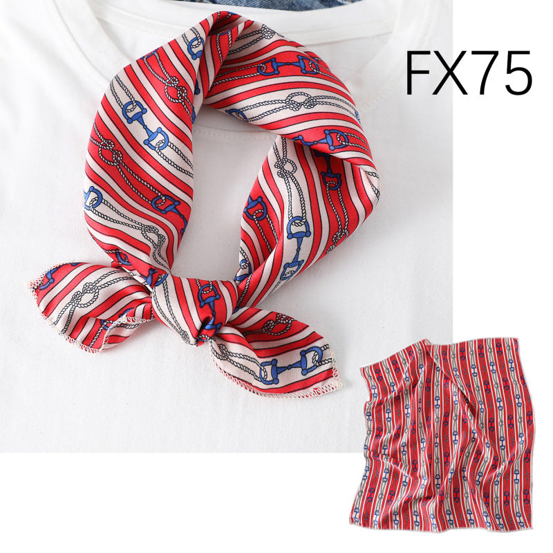 Small Square Scarf Women's Silk Scarf Decorative Scarf