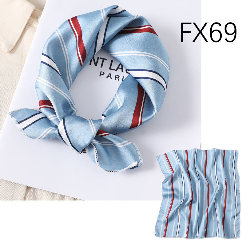 Small Square Scarf Women's Silk Scarf Decorative Scarf