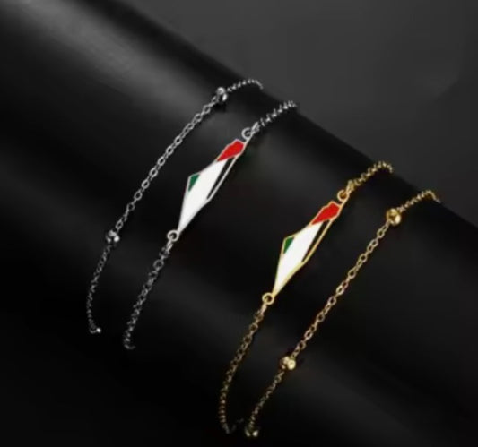 Palestinian Authentic Flag Bracelet Double Wrapped