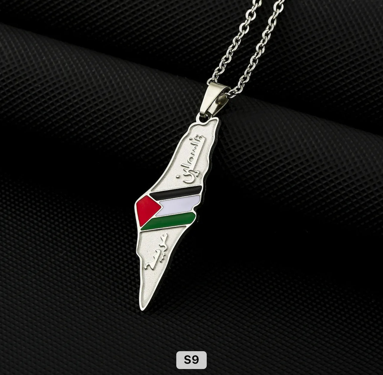 Palestinian Flag Country Outline