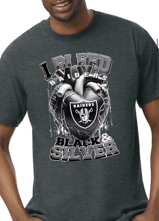 I bleed raiders t shirts