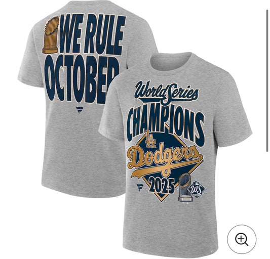 Dodgers t shirts ws champ