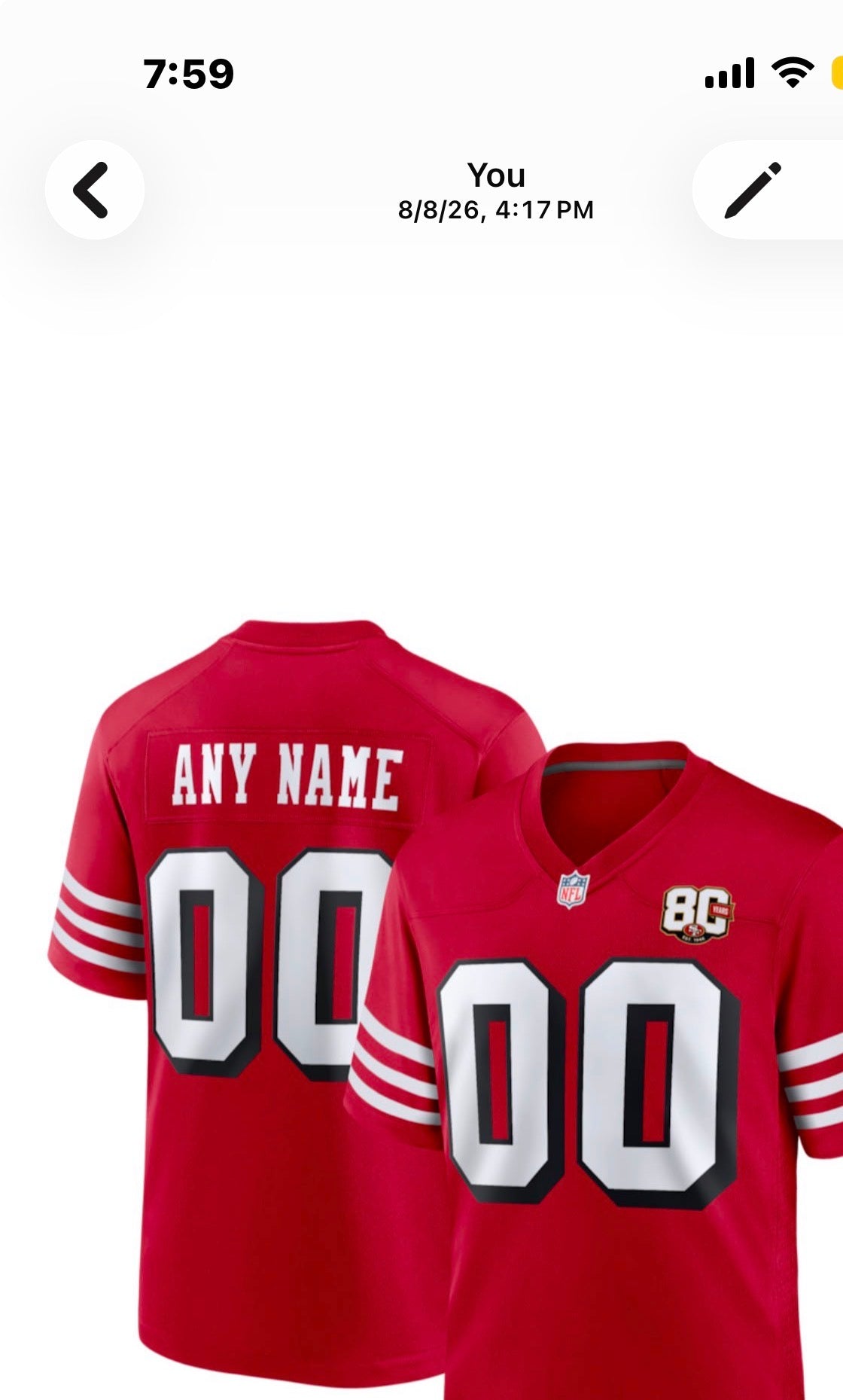 49rs custom jerseys