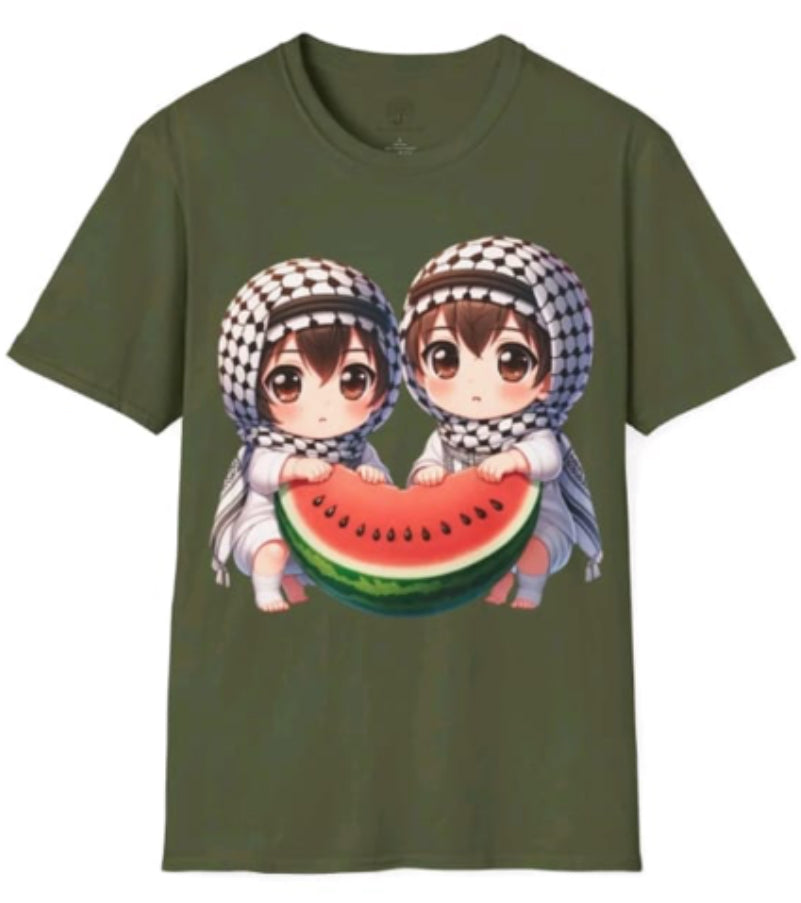 T SHRT PALESTINIAN CARTOON CUSTOM TSHIRT