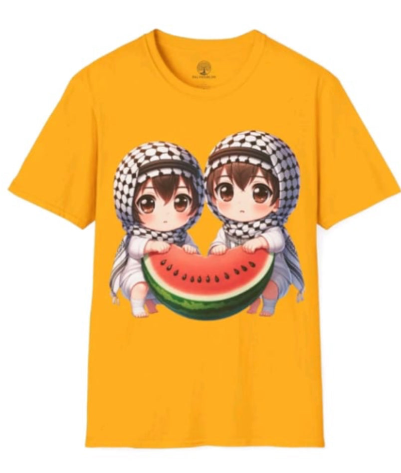 T SHRT PALESTINIAN CARTOON CUSTOM TSHIRT
