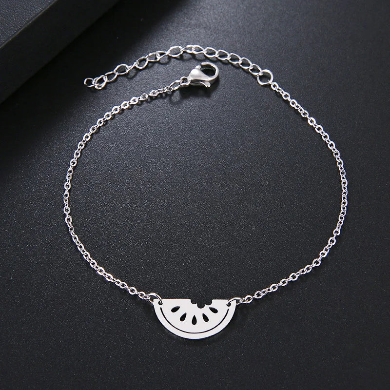 DOTIFI Stainless Steel Bracelet For Women Gold Color Watermelon Pulseira Feminina Lover's Engagement Jewelry