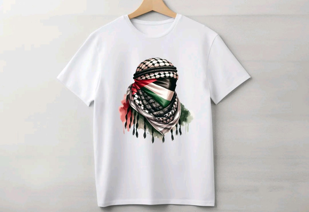 T shirts Palestine keffiyeh freedom fighter