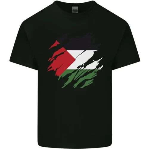 T shirts Torn Palestine Flag Palestinian Day Football Kids T-Shirt Childrens