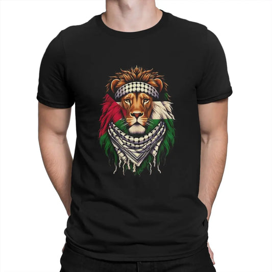 T shirts Lion Flag Of Palestine Special TShirt  Top Quality New Design Gift Clothes  T Shirts Stuff Hot Sale Polyester