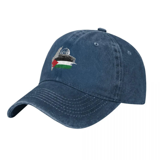 Palestine Flag Map Palestinian Kufiya Hatta Men Women Baseball Cap Distressed Cotton Hats Cap Classic Outdoor Travel Headwear