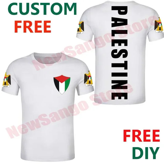 Palestine  DIY Free Custom Tshirt Palaestina t-shirt PLE Nation Flag Emblem Tee ShirtCountry TeamLogoNumber Clothes Tees Top