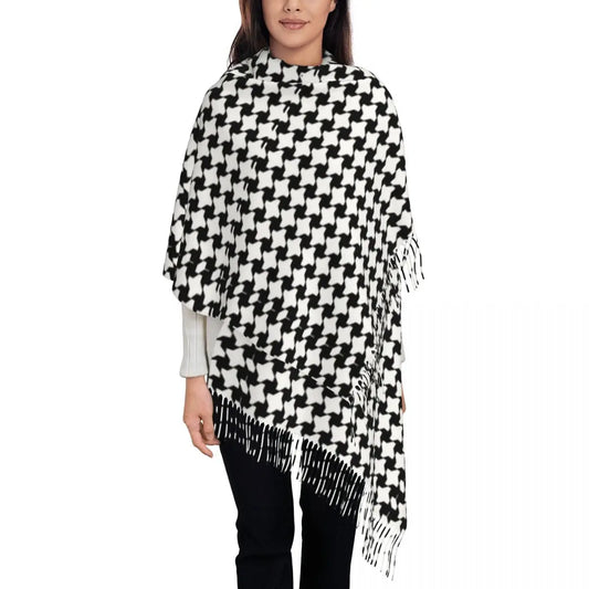 Women's Scarf with Tassel Palestine Palestinian Keffiyeh Gaza Long Winter Warm Shawl Wrap Daily Wear Pashmina Scarves