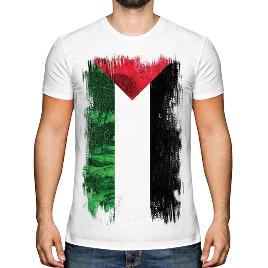 Palestine Grunge Flag Mens T-Shirt Tee Top