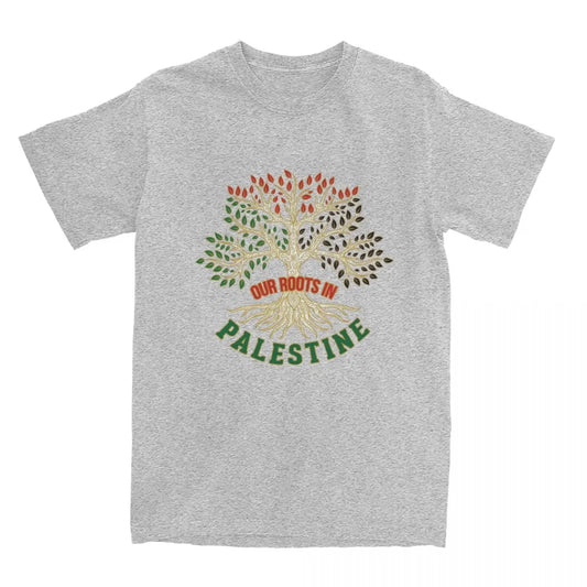T shirts Men Palestine Tree T Shirt Cotton Clothes Funny Short Sleeve Round Collar Tee Shirt Adult T-Shirt