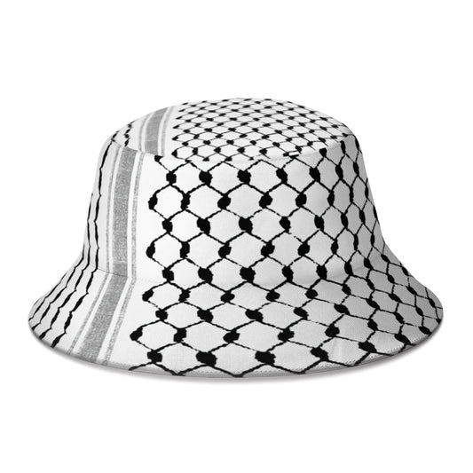 Summer Palestinian Hatta Kufiya Folk Bucket Hat for Boys Girls Palestine Keffiyeh Design Fisherman Hats Outdoor Panama Hat
