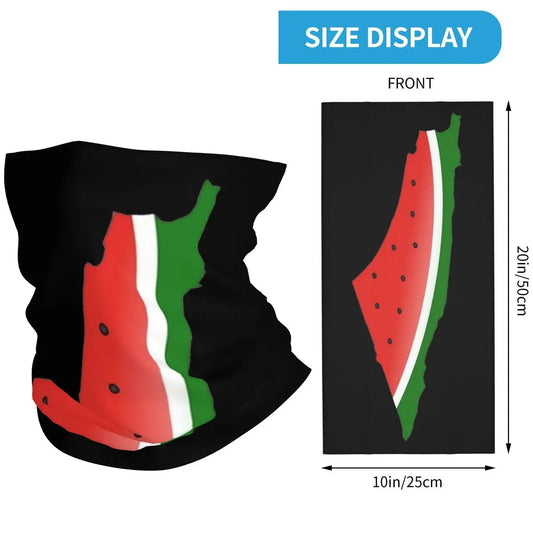 Watermelon Palestine Palestinian Bandana Neck Cover Printed Balaclavas Face Mask Scarf for Men Women Adult Windproof