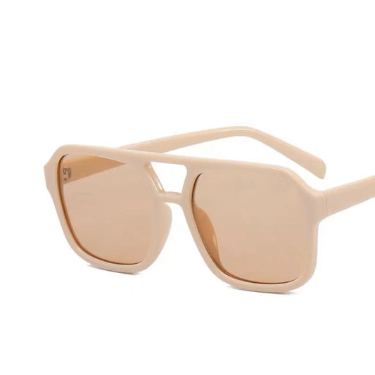 2024 Vintage Oversized Sunglasses Fashion Men Women Square Shades Eyewear Trendy Ins Popular Brand Design UV400 Sun Glasses