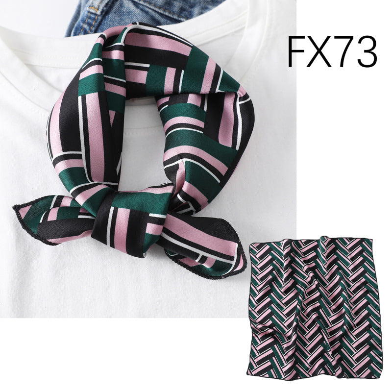 Small Square Scarf Women's Silk Scarf Decorative Scarf