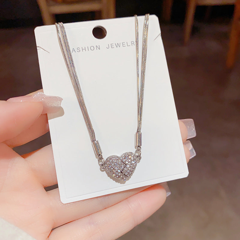 Love Necklace Couple Magnetic Stitching Necklace
