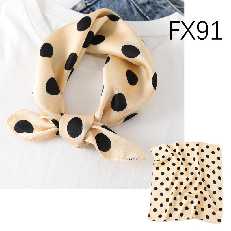 Small Square Scarf Women's Silk Scarf Decorative Scarf