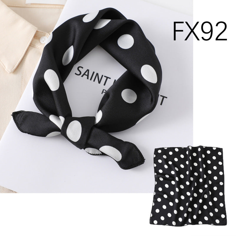 Small Square Scarf Women's Silk Scarf Decorative Scarf